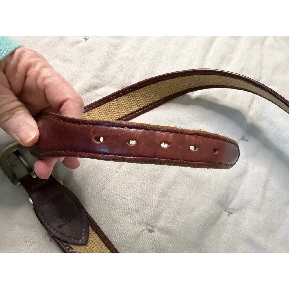 YRI Shell Houston Open Belt 8/95 Brown Leather Golf Tournament Solid Brass Sport